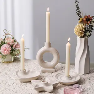 批发北欧风格几何蜡烛棒家居婚礼装饰独特创意烛台陶瓷烛台