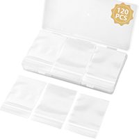 Petits sacs transparents à fermeture éclair, 2x2.76 pouces, sacs en polyéthylène refermables pour le stockage de bijoux, mini sacs en plastique, 120 pièces
