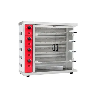 Commercial kitchen equipment 4 layers Gas Chicken Rotisserie Oven 4 Rods 16 Pieces of Chicken rotisseries