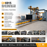 Machine de sablage à rouleaux traversants Q6915 pour le nettoyage continu des plaques de fonderie en ligne