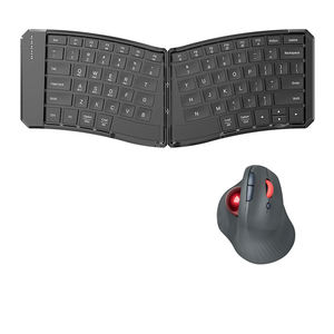 JOMAA Ergonomic Foldable Leather <b>Keyboard</b> Lightweight and Portable <b>Keyboard</b> and Mouse Combo Compatible With Multi System - Product Image 1