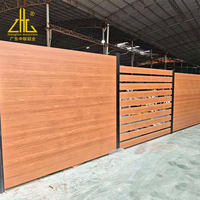 Système de clôture d'intimité Zhongchang, profil de clôture en aluminium à grain de bois pour jardin, montage facile, kit de clôture résidentielle DIY, pièces de lames