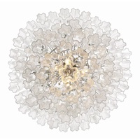 Lustre LED moderne en verre cognac, anti-éblouissement et à intensité variable, pour hall d'entrée, grand escalier, intérieur, style américain de luxe