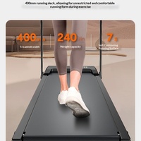Tapis roulant électrique pliable, moteur de 1,5 CV, inclinaison de 6 %, amortissement des chocs, télécommande, programmes d'exercices, marche en intérieur