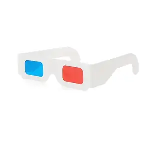 종이 Anaglyph 3D 안경 종이 3D 선글라스 영화 비디오에 대한 Anaglyph 빨강/파랑 3D 유리보기