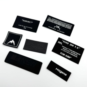 High Quality Washable <strong>PVC</strong> Woven <strong>Labels</strong> Digital <strong>Printing</strong> Custom Logo Embroidery Custom Size Rectangle Stitched No Fold Garment - Product Image 4