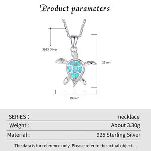 Collar Versátil con Colgante de Tortuga Marina en Plata de Ley 925 con Baño de Rodio, Cadena para Clavícula, Estilo Moderno para Mujer - Product Image 2