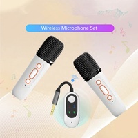 Adaptateur Bluetooth pour microphone de karaoké pour voiture Émetteur-récepteur MICS pour lecteur audio AUX et haut-parleur