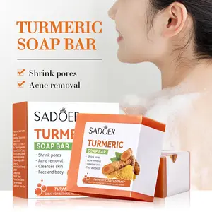 Skin Whitening Cleaning Organic Handmade Soap Natural Turmeric Bathing Soap with Fragrance