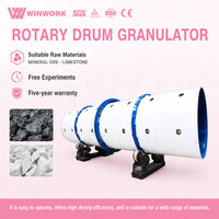 Granulateur rotatif à tambour pour poudre de minerai WINWORK, équipement de granulation, fournisseur pour usine industrielle