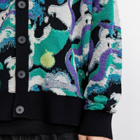 OEM ODM Designer Cardigan Pull Hommes Pull À Tricoter Personnalisé Tricots Jacquard Pull Cardigan Hommes