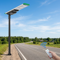 Lampe solaire de rue à capteur de mouvement, haute luminosité, silicium monocristallin, étanche IP66