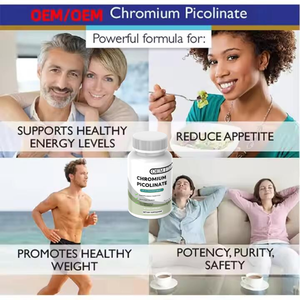 OME <span class=keywords><strong>Natural</strong></span> Chromium Picolinate <span class=keywords><strong>Pure</strong></span> Chromium Picolinate Kapsul Nabati 60 Bersertifikat Halal 1 Kapsul/Hari Untuk Dewasa - Product Image 2