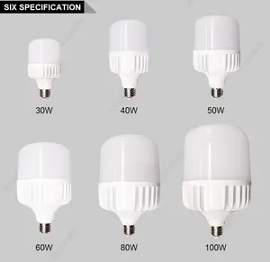 مصنع عمودي T شكل E27 B22 85-265V LED T لمبة إضاءة مصباح E27 5W 10W 15W 25W 30W 35W 40W 45W 50W 60W 70W