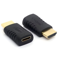 Adaptador Mini HDMI Hembra a HDMI Macho, Conector de Extensión de Audio y Video Full HD, Cable Extensor HDMI Macho a Hembra para Cámara