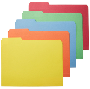 Dossiers de fichiers 1/3-Cut Tab Positions assorties Format <span class=keywords><strong>lettre</strong></span> Paquet de papier de Manille de 100 Plusieurs couleurs Format A4/<span class=keywords><strong>lettre</strong></span>/légal - Product Image 1