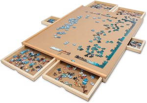 Cajones para Rompecabezas de Madera Antideslizantes, 1500 Piezas, Portátiles, 6 Cajas de Color Ecológicas con Logotipo Personalizado, Juegos de Madera Unisex - Product Image 4