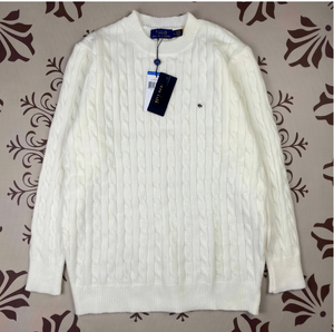 Maglione Invernale Caldo in Lana per <span class=keywords><strong>Uomo</strong></span> e Donna, Pullover con Logo Ricamato sul Davanti, Collo Tondo, Camicia Lavorata a Maglia - Product Image 3