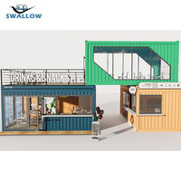 10FT Fast Food Mini Pop-up Shop Café Boutiques Conteneur Mobile Café Bar Maisons