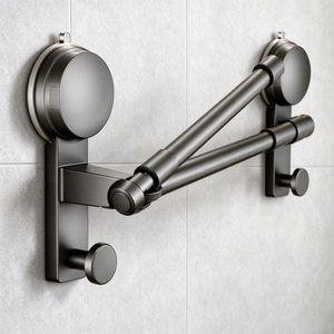 Portasciugamani Moderno a Parete <span class=keywords><strong>con</strong></span> <span class=keywords><strong>Ventosa</strong></span>, <span class=keywords><strong>Porta</strong></span> <span class=keywords><strong>Asciugamani</strong></span> Lucido Senza Foratura per <span class=keywords><strong>Bagno</strong></span> e Toilette - Product Image 3