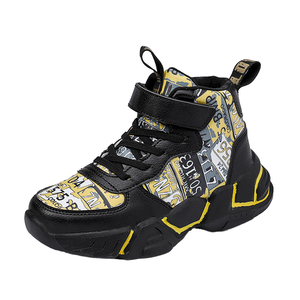 Baskets Montantes Chaudes Garçons Automne <span class=keywords><strong>Hiver</strong></span>, <span class=keywords><strong>Chaussures</strong></span> de Sport Décontractées Imperméables Antidérapantes pour la Course et le Basketball - Product Image 1