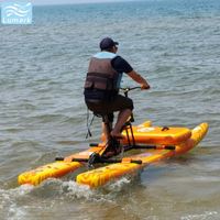 Vélo aquatique à pédales à plateau plat, monoplace, cadre en aluminium avec tapis flottant avant, idéal pour le tourisme hôtelier, portable, de Chine, Lumark
