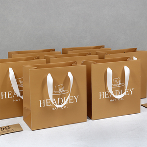 Bán Buôn Quà Tặng Sang Trọng Thủ Công Bao Bì Biểu Tượng Tùy Chỉnh In Túi Giấy Ribbon Xử Lý Đối Với Trang Sức Mua Sắm Sử Dụng - Product Image 1