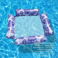 Fauteuil flottant gonflable en PVC rayé pour l'été, pliable et léger, lit flottant pour piscine, radeau de relaxation aquatique pour adulte