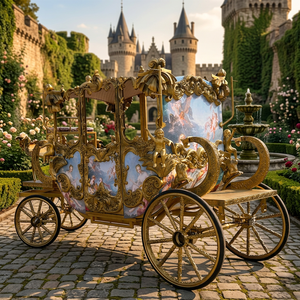 Chariot de Mariage Élégant : Transport Nuptial Romantique, Carrosse de Mariée Premium, Chariot Royal à Chevaux - Product Image 1