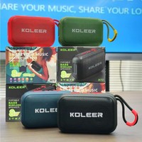 Koleer H73 Enceinte Bluetooth sans fil d'extérieur avec éclairage LED RGB et nouveau subwoofer de basses, système audio portable mini