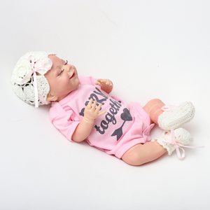 Muñeca de Vinilo de Silicona <span class=keywords><strong>con</strong></span> Expresión de Sonrisa y <span class=keywords><strong>Ojos</strong></span> <span class=keywords><strong>Cerrados</strong></span>, para Entrenamiento de Nuevos Padres, Coleccionable, Lavable - Product Image 5