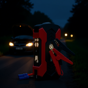 Démarreur de voiture 800A Peak 28000mAh 12V avec écran LCD, chargeur USB et lampe de secours pour voiture de tourisme - Product Image 2