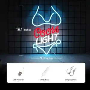 Custom Flex Neon Woman In Bikini Bedroom Party Bar Decoration Night Light Custom Sexy Body Lady LED Neon Sign Light For Wall