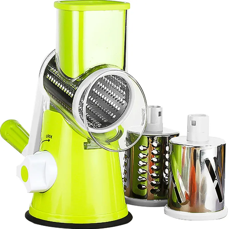 Amazon top seller Rotary Round plastic drum gadgets tools manual cutter shredder chopper Fruit Vegetable Slicer