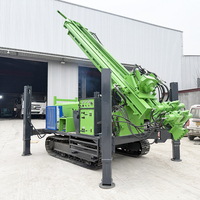 Foreuse à chenilles portable pour puits d'eau, moteur diesel, pour projets de forage en zone montagneuse