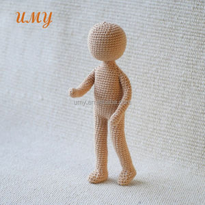 Bambole fatte a mano Amigurumi Crochet nozioni di base del corpo No Face Full Body Doll basi per bambole senza volto - Product Image 4