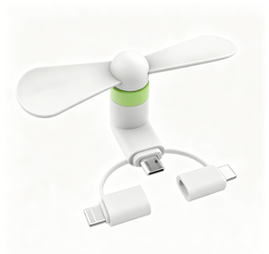 Mini ventilateur portable USB Type-C à alimentation directe d'usine, silencieux, sans balais, micro-ventilateur de refroidissement, portable pour téléphone portable - Product Image 1