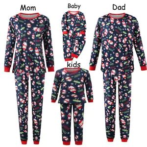 Wholesale Christmas Pajamas Family Set Reindeer <strong>Santa</strong> Claus Christmas Pajamas Custom Print Adult <strong>Onesie</strong> - Product Image 1