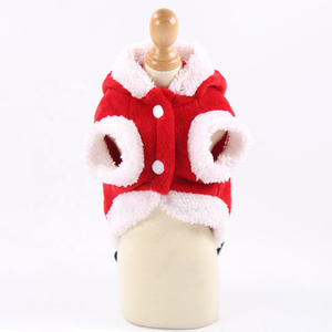 2022 Party Großhandel Winter Hund Kleidung Einteilige Haustier Winterkleid ung mit Weihnachts geweih Haustier Hund Sweatshirt Koralle fliehen - Product Image 4