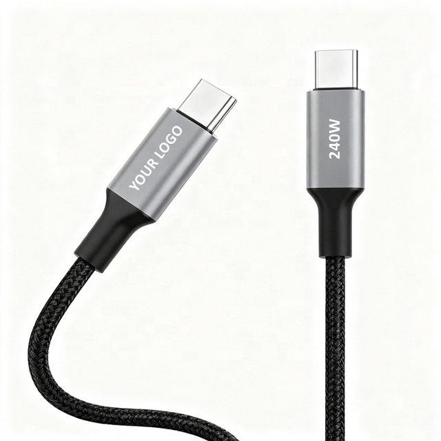 Fast Charging USB-C Cable 240W 5A 100W PD Fast Charger Data USB Type C to Type-C Cables Nylon Braided 1m 2m 3m 5m USBC Ladekabel