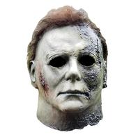 Masques Michael Myers de Fête Réalistes Masque Facial Intégral avec Perruque Costume d'Halloween Horreur Cosplay Accessoires en Latex