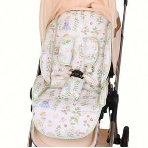 Soft and Breathable Stroller <b>Cushion</b> for Newborns Reversible Cotton <b>Dining</b> <b>Chair</b> Pad - Product Image 5