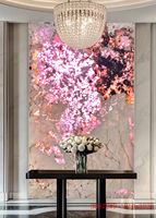 Dalles de pierre naturelle de luxe du Brésil, granit Alpinus translucide, panneaux muraux, carreaux, décoration intérieure, comptoir de cuisine, escaliers, meuble-lavabo