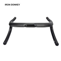 IRONDONKEY kompetisi profesional, semua serat karbon, gagang Driver sepeda jalan raya 330 350 370 390MM