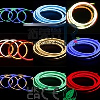 Bande LED néon RGB noire créative 24V en silicone flexible pour l'éclairage immersif des expositions numériques
