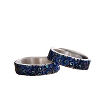 Bagues rétro chinoises porte-bonheur redimensionnables en laiton Bijoux bague vintage en émail cloisonné à motifs de nuages pour femmes