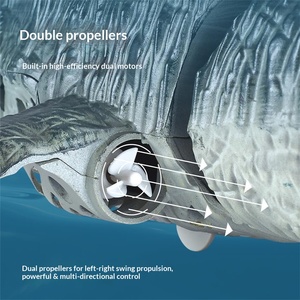 Juguete de Agua Eléctrico de Plástico para Niños, Dinosaurio Simulado con Carga Inalámbrica 2.4G, Tiburón que Rocía Agua, Mosasaurio Oscilante - Product Image 3