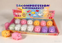 Jouet anti-stress en forme de cochon de dessin animé, jouet à presser pour soulager le stress, jouet de décompression rempli de farine pour enfants