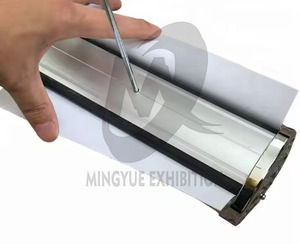 حامل لافتات قابل للطي من الألومنيوم ذو وجهين محمول، عرض إعلاني قابل للسحب من الشركة المصنعة - Product Image 5