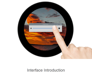 จอแสดงผล DSI LCD (C) ขนาด 2.8 นิ้ว แบบวงกลม Waveshare ความละเอียด 800 IPS รองรับการสัมผัส 10 จุด ผลิตในจีน รุ่น E446 - Product Image 2